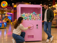 Machine Gacha géante avec fenêtre à prix géants pour salles d'arcade et centres de divertissement familial