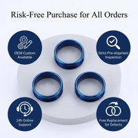 Premium Moderner 4mm 6mm 8mm Blau Beschichteter Wolframring Einkanal Glänzender Kuppel-Ehering Lumon TR699 Großhandel Weltweit
