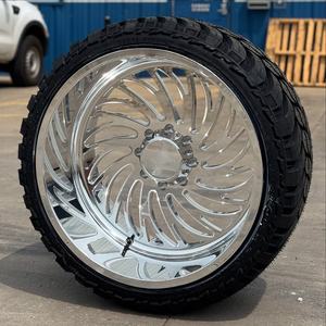 Rines Flotantes Personalizados para Camioneta, Fresados en Plata, Forjados en Aluminio 6061-T6, 24x12 26x14 28x14 ET -44mm 0mm -76mm para FORD F150 F250 <span class=keywords><strong>2022</strong></span> - Product Image 3