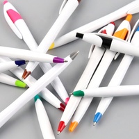 Stylo à bille en plastique de couleur blanche et noire, bon marché