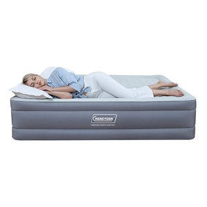 Colchón de cama de aire inflable tamaño Queen de PVC flocado cómodo personalizado hipoalergénico con bomba integrada - Product Image 2
