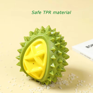 Vokal köpek çiğnemek oyuncak Durian şekilli Bite dayanıklı diş temizleme oyuncak diş sağlığı ve sıkıntı giderici için taşlama - Product Image 3