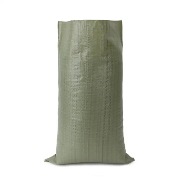 25kg 50kg 100kg Green woven polypropylene sacks river sand bags