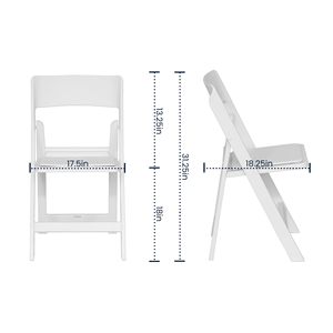 <b>Outdoor</b> Furniture <b>Stackable</b> Rental Party Foldable <b>Chairs</b> Portable White Plastic Wedding Resin Folding <b>Chair</b> for Event - Product Image 3