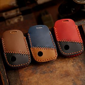 Fundas para Llaves de <span class=keywords><strong>Volkswagen</strong></span>, Passat, Golf, Magotan, de Cuero Crazy Horse y Llaveros de Cuero Genuino para Auto - Product Image 4