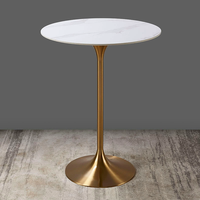 Table haute en acier inoxydable avec plateau en ardoise, durable pour l'hôtellerie et l'usage commercial