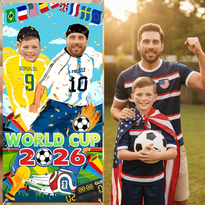 Wereldbanner Landvlaggen van de wereld 2026 Internationale decoraties Fotoachtergrond, 70x35in, versie voor twee personen - Product Image 6