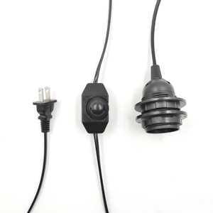 Portalampada <span class=keywords><strong>E27</strong></span> Nero con Interruttore On/Off, Dimmerabile, Cavo 1.8M, AC 110-220V, Attacco a Vite - Product Image 5