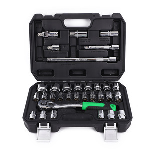 <b>Socket</b> Wrench Set 32 Piece Chrome Plated Hex Automotive Repair Tools - Product Image 1