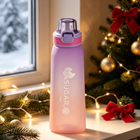 Bouteille d'eau sport sans sucre, parfumée aux fruits magiques, avec couvercle à ouverture rapide, résistante aux fuites, en plastique, pour l'école, la salle de sport, le camping