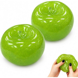 En gros, Jouet de décompression et sensoriel souple en forme de pomme de simulation, à rebond lent, pour décoration de bureau et cadeau - Product Image 6
