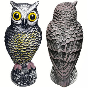 Statues de jardin, décorations d'extérieur, hibou en EVA brun 3D, leurre de chasse, effaroucheur d'oiseaux, dissuasif - Product Image 2