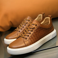 Chaussures décontractées pour hommes en cuir de vache véritable, fabriquées à la main, à lacets, de luxe, anti-odeur, directement de l'usine