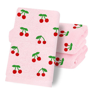 8625 <span class=keywords><strong>Toallas</strong></span> de Mano de Algodón Bordadas con Diseño de Cerezas, Súper Absorbentes, de Secado Rápido, para Cocina y Baño, al por Mayor y a Precio Económico - Product Image 1