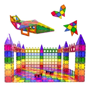Block Toy OEM 36pcs Kids DIY Clear Color 3D Magnetic Magnet Building Blocks Magnetic Bricks Toys