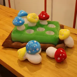 Juguetes Educativos para bebés, almohada de felpa creativa, juguete de seta rellena en 3D