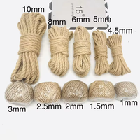Corde en jute artisanale en gros, économique, 100% naturelle, en rouleau, pour emballage cadeau, décoration florale, emballage et artisanat