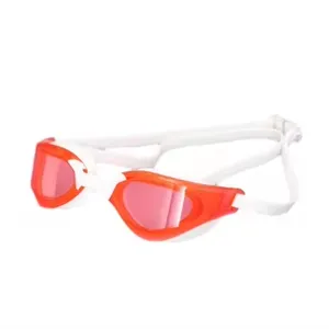 Yetişkin rekabet moda spor yüzme gözlükleri erkekler hiçbir sızıntı Anti sis UV koruma silikon yüzmek gözlük