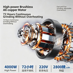 Molino Eléctrico Comercial Pequeño para Granos y Alimentos Secos, Molinillo <span class=keywords><strong>de</strong></span> Cono para Arroz Húmedo o Seco, <span class=keywords><strong>Precio</strong></span> <span class=keywords><strong>de</strong></span> Maquinaria para el Hogar - Product Image 2