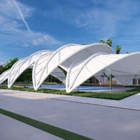 Pavillon Tensile pour Campus en PVDF, Direct Usine, avec Certification CE, OEM, ODM, au Toit en Membrane Suspendue par Câbles pour Écoles