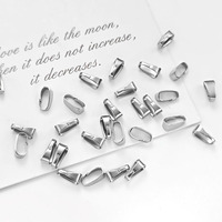 Pendentif en acier inoxydable 316 pour la fabrication de bijoux, fermoir à pince plaqué or véritable 18 carats