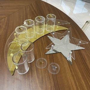 Bandeja de Servicio Acrílica Transparente Personalizada con Diseño de Luna y Estrella, Ecológica y de Estilo Moderno para Ramadán, con Color Personalizado - Product Image 2