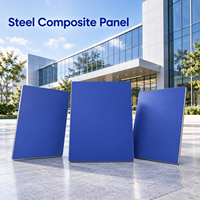 Panneau composite en acier 4x8 pieds, finition brillante bleue, pour la décoration intérieure commerciale