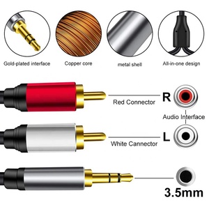 Bộ Chuyển Đổi Cáp Âm Thanh Mạ Vàng Xput Giắc Âm Thanh Nổi 3.5MM Sang 2 Nam 2 Cáp RCA 2RCA Jack Bộ Chuyển Đổi Âm Thanh Nổi - Product Image 3