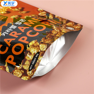 Bolsa Personalizada de Fondo Plano de Plástico Mylar Laminado de Grado Alimenticio para Snacks, <span class=keywords><strong>Palomitas</strong></span>, Frutos Secos y Galletas - Product Image 2