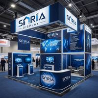 Stand d'exposition pop-up 10x10 avec toile tendue pour salons professionnels et foires commerciales