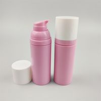 Prix usine rose blanc rond en plastique PP vide Lotion pompe bouteille 30ml 50ml 100ml pompe sans air bouteille pour emballage de soins de la peau