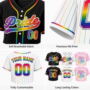 เสื้อเบสบอลครอปพิมพ์ลายสีรุ้งแบบกำหนดเอง พร้อมชื่อและหมายเลขส่วนตัว สำหรับผู้ใหญ่ คอวี พิมพ์ลายด้วยความร้อน - Product Image 5