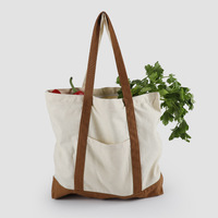 Bolsa de Tela Personalizada con Cierre de Cremallera Superior, Bolsa de Lona Reutilizable para Artículos Esenciales Diarios con Logotipo Impreso Personalizado
