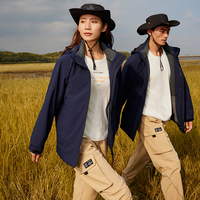 Chaqueta de Invierno 3 en 1 Impermeable Unisex, Cortavientos Desmontable, Chaqueta para Lluvia, Deportes al Aire Libre, Senderismo, Camping, Logotipo Personalizado, Venta al Por Mayor