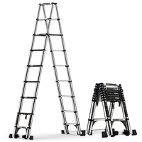 Offre Spéciale – Échelle Télescopique Industrielle Multi-Usages en Aluminium Lidl de 5 m (16,5 pi) – Escabeau Pliant Rétractable – Capacité 375 lb
