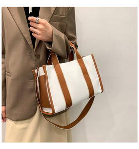 2025 nuove <span class=keywords><strong>tendenze</strong></span> da donna borsa per lo Shopping in tela di cotone grande borsa a tracolla con Logo personalizzato con cerniera portatile e pieghevole - Product Image 6