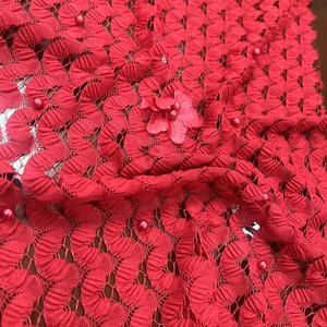 Tissu en dentelle florale 3D personnalisé, 100% <span class=keywords><strong>polyester</strong></span>, 150 cm, extensible et écologique, pour vêtements féminins et pour filles - Product Image 5