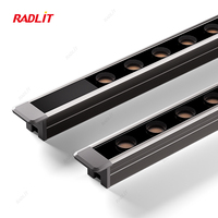 OEM/ODM Bandeaux LED encastrés modernes en aluminium, écologiques, anti-éblouissement, avec capteur de mouvement à main, abat-jour en plastique, finition polie pour armoire