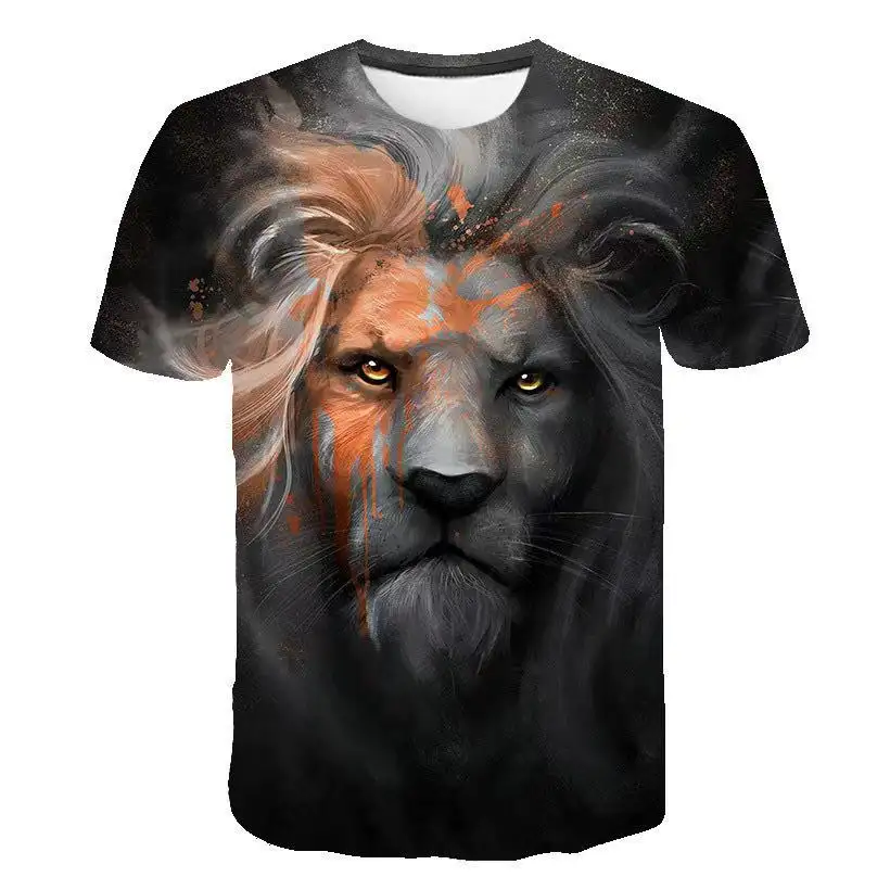 Designer bulk branded boy 3d print unisex animal graphic t-shirts for ment-shirt