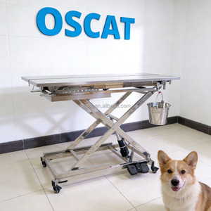 Table d'opération <span class=keywords><strong>v</strong></span>étérinaire OSCAT en acier inoxydable, table de chirurgie <span class=keywords><strong>v</strong></span>étérinaire électrique réglable en forme de <span class=keywords><strong>V</strong></span>, équipement pour animaux de compagnie, clinique - Product Image 1