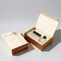 Boîte à parfum personnalisée avec couvercle magnétique à rabat et poignée, boîte cadeau rigide en papier portable pour l'emballage de parfums