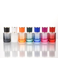 Flacon de parfum unique Ru Star, couleur dégradée, rayures verticales, flacon de parfum en verre de 30 ml avec vaporisateur à pompe