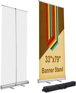 Promotie Roller Banner Aluminium Rolling Display Stand Banner Display Trek Draagbare Banner Stands - Product Image 3