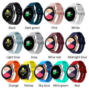 Bracelet en caoutchouc souple de remplacement, bracelets de sport en silicone pour <span class=keywords><strong>Samsung</strong></span> Galaxy Active2 <span class=keywords><strong>Watch4</strong></span>/5/6 22mm 20mm - Product Image 6
