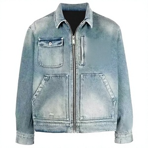 Tela para Chaqueta Vaquera OEM, Nueva Moda, Alta Calidad, Logotipo Personalizado Bordado para Hombre, Estilo Salpicado de Pintura, Primavera, Ocio, Casual, Tejido - Product Image 2