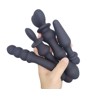 Sonde anale en silicone à poignée incurvée BANSEY, légère (89g), stimulateur de prostate, jouet sexuel unisexe pour adultes, livraison directe d'usine - Product Image 1