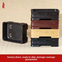 Pot Bunga Sukulen Persegi Panjang dari Resin Imitasi Yixing Ramah Lingkungan, Sistem Penyiraman Otomatis, Desain Sederhana, dan Bernapas
