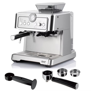 Macchina per Espresso Professionale <span class=keywords><strong>con</strong></span> Schermo Touch, <span class=keywords><strong>Macinacaffè</strong></span> Elettrico, <span class=keywords><strong>Caffettiera</strong></span> per Casa e Hotel, 20 Bar - Product Image 3