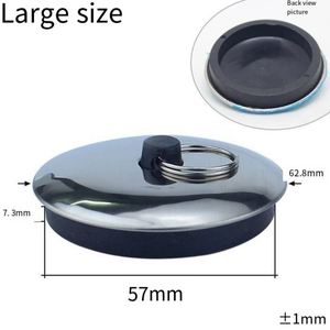Multi-spec Rubber Water Stopper Solid & Hollow Base <b>Sink</b> Bathtub Mop Pool Drain <b>Plug</b> Cover Optional Chain - Product Image 3