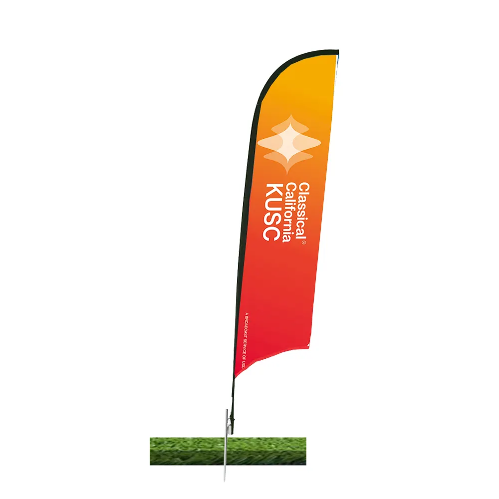 Sunshine promosyon açık dükkan reklam tüy bayrağı özelleştirilmiş iş afiş kişiselleştirilmiş tasarım Logo plaj bayrağı